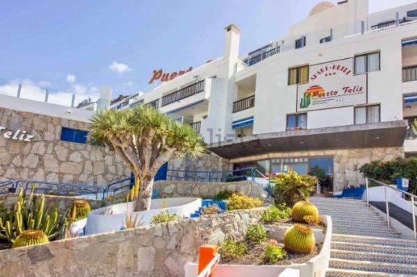 Lovely Apartment Seaview In Puerto Rico With Heated Swimming Pool, Free Wi-Fi And Free Private Parking Kültér fotó