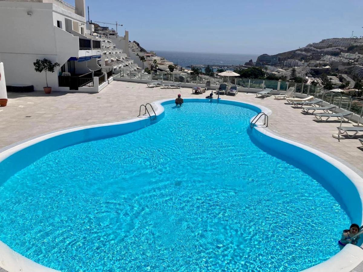 Lovely Apartment Seaview In Puerto Rico With Heated Swimming Pool, Free Wi-Fi And Free Private Parking Kültér fotó