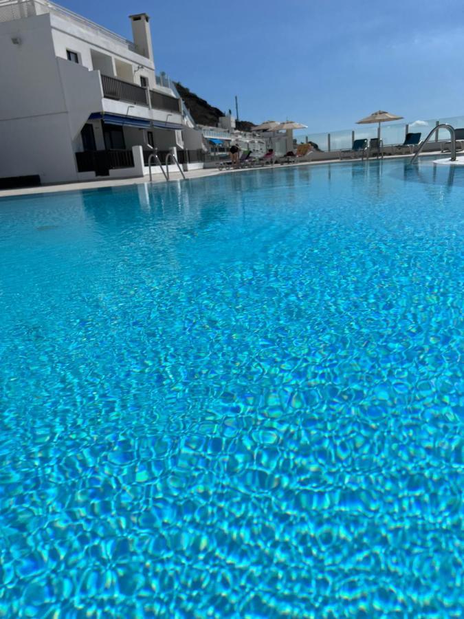Lovely Apartment Seaview In Puerto Rico With Heated Swimming Pool, Free Wi-Fi And Free Private Parking Kültér fotó